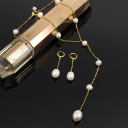 Collar Mujer Cadena Perlas Cultivadas Naturales Linda Joya - Bisuel